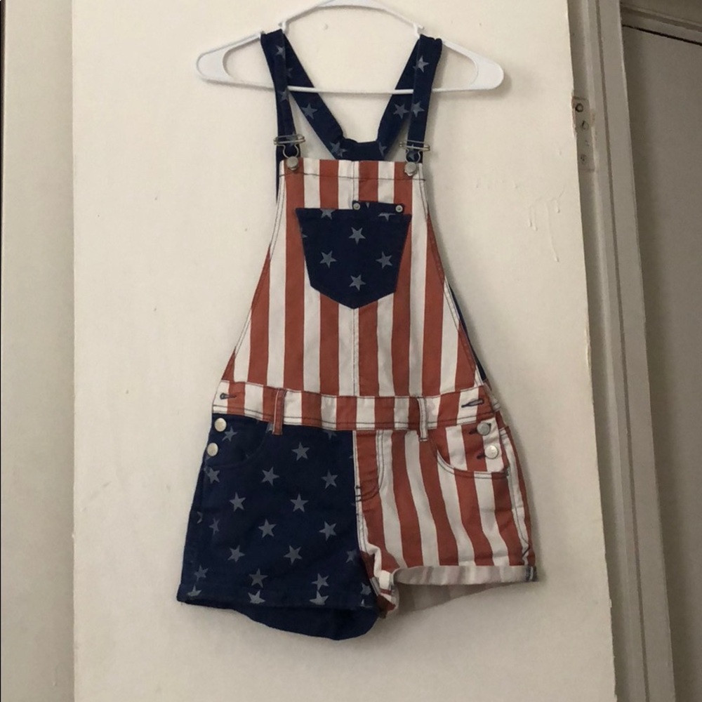 American flag overalls